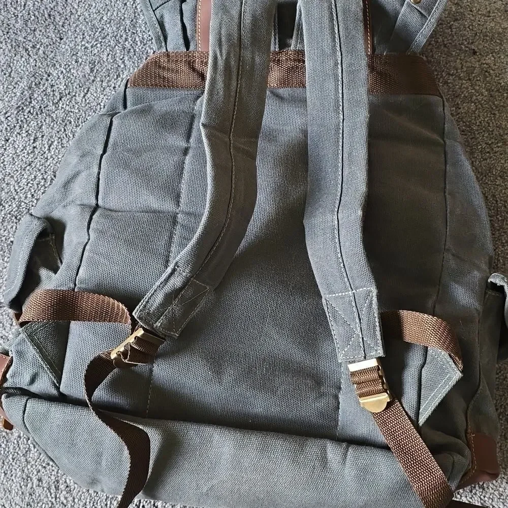 Uncharted 1 2 Drake Canvas Backpack Bag Figure Fits Laptop Sony Naughty Dog NEW